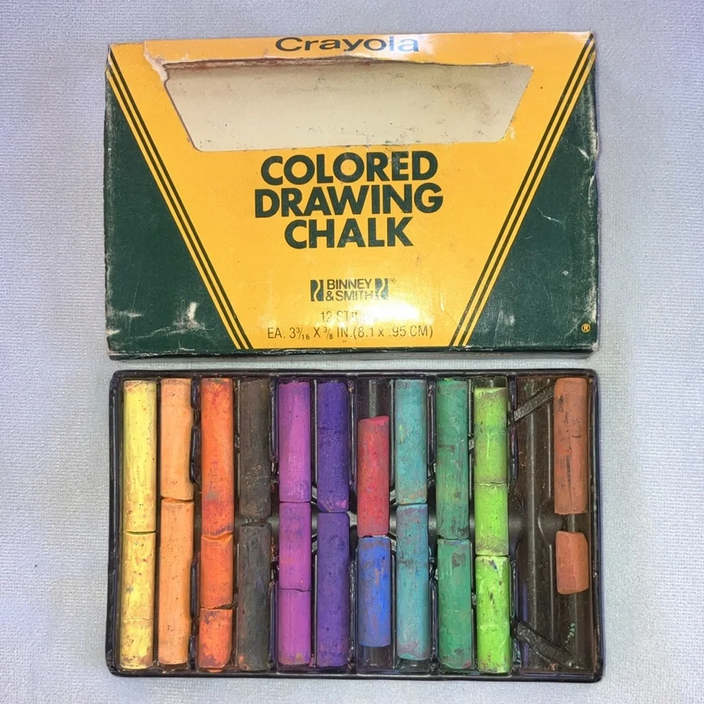 Artist Chalks Drawing Vintage palette